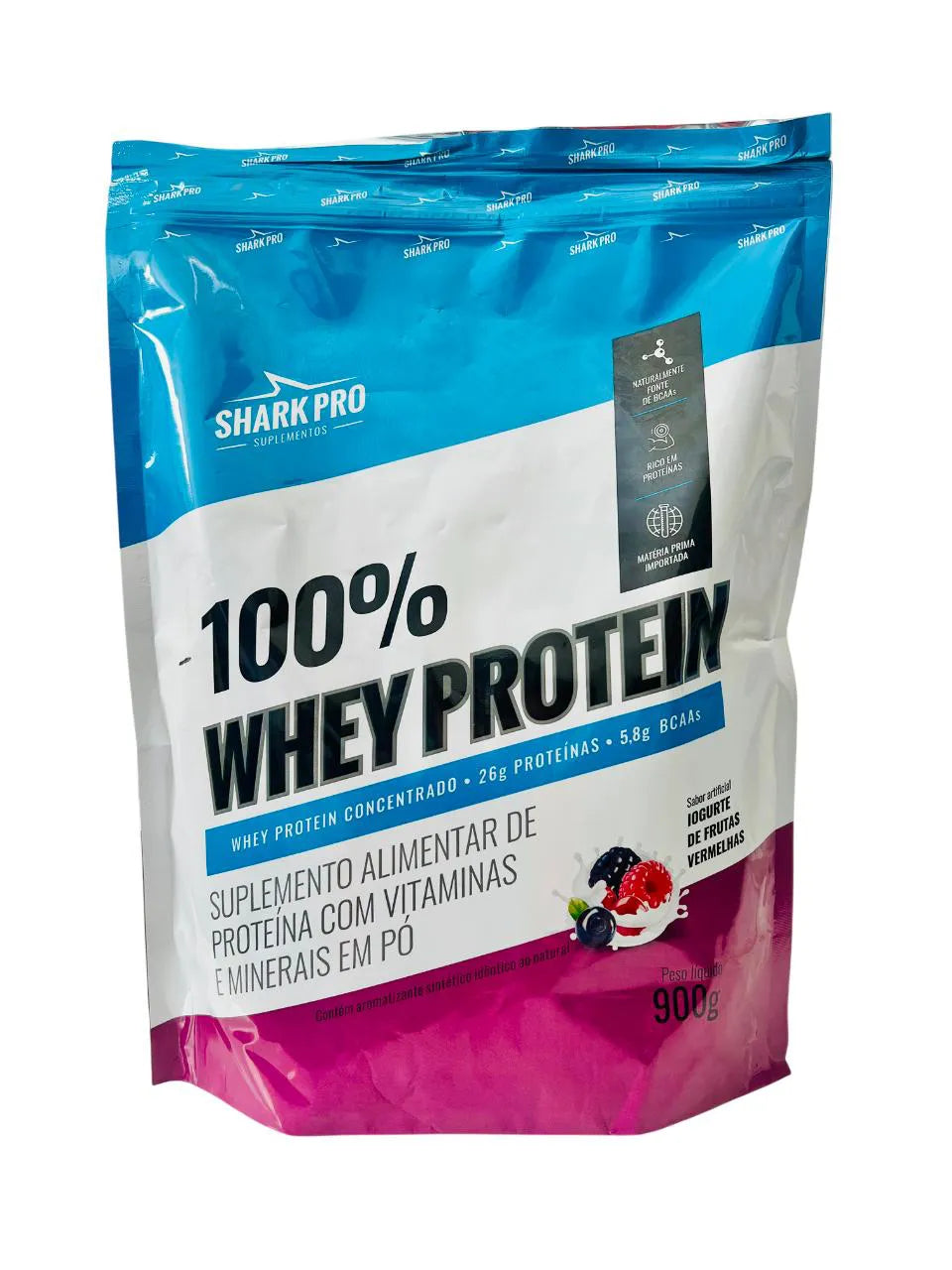 100% WHEY PROTEIN POUCH 900G - IOG C/ FRUTAS VERME REF 13035