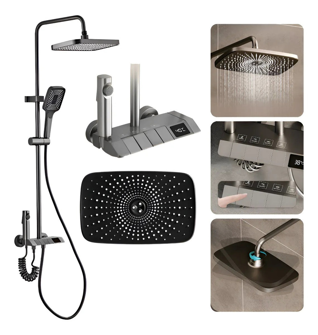Chuveiro Ducha Termostática 5 em 1 com LED Digital