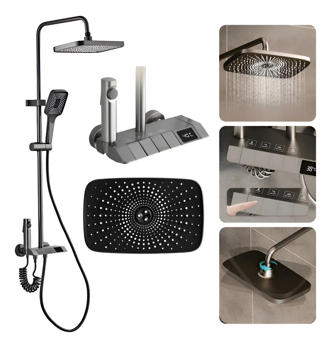 CHUVEIRO DUCHA TERMOSTÁTICA 5 EM 1 LED DIG - REF:2120  BOMVINK