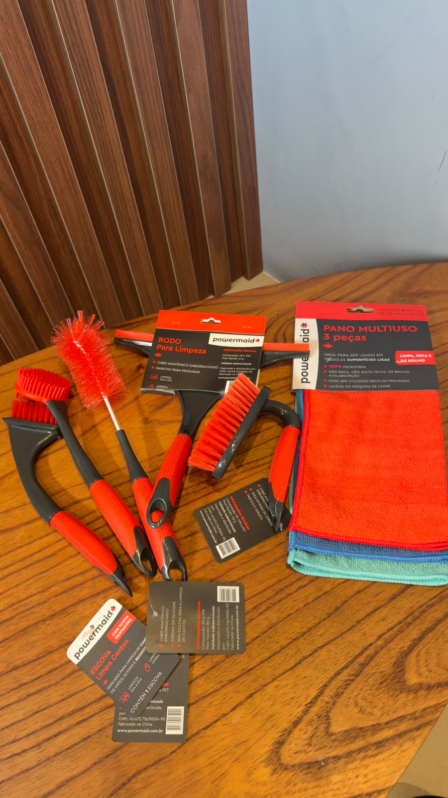 KIT LIMPEZA COM 08 ITENS CAMESA POWERMAID
