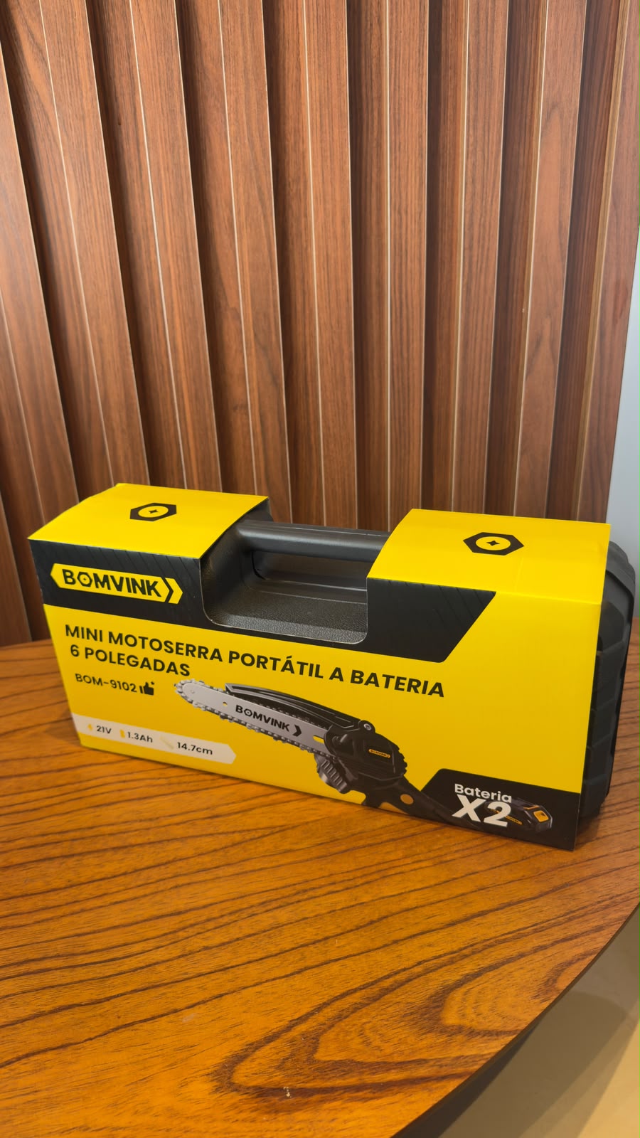 Mini Motosserra Portátil a Bateria 6"