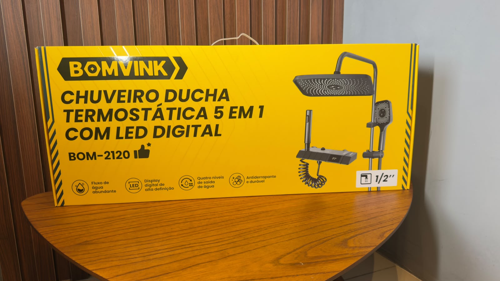 Chuveiro Ducha Termostática 5 em 1 com LED Digital