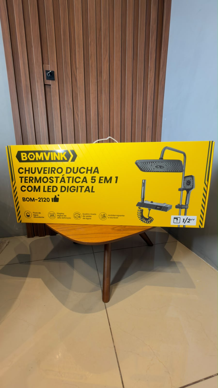 Chuveiro Ducha Termostática 5 em 1 com LED Digital
